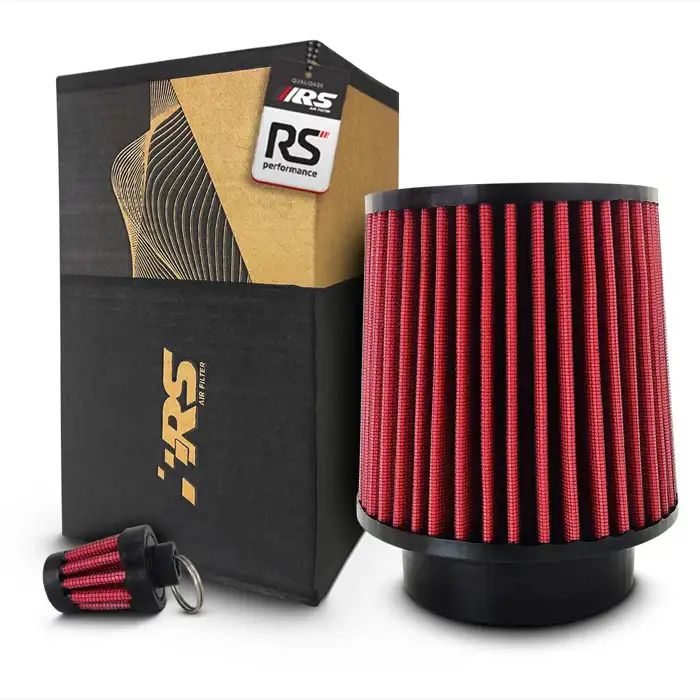 Filtro De Ar Esportivo Duplo Fluxo 4 Polegadas 15cm Vermelho