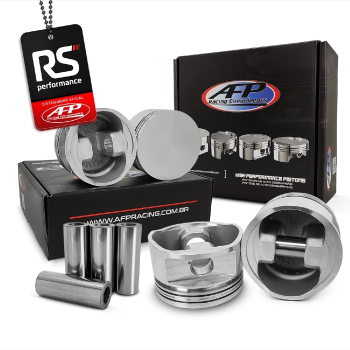 Kit 4 Pistão GM Opala 4cc 2.5 Plano Pino + Anéis + Trava