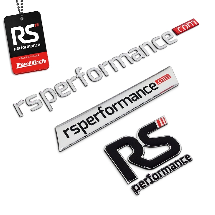 KIT ADESIVO PROMOCIONAL CROMO/PRETO RS PERFORMANCE