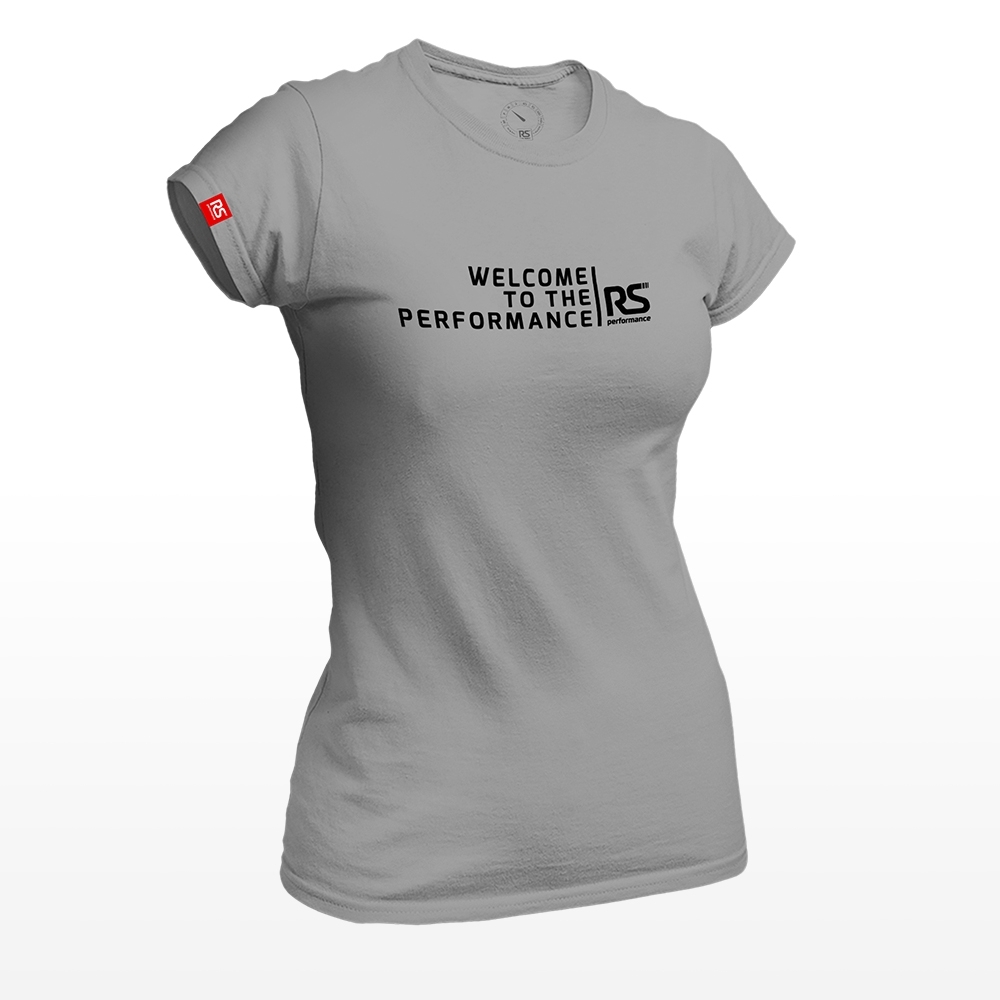 Camiseta Rs Performance Cinza Feminina Estampa Welcome