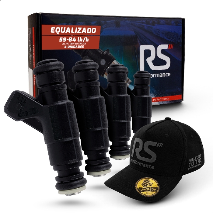 KIT 4 BICOS INJETORES BOSCH 65 LB/H - SEM CONECTOR - EQUALIZADO