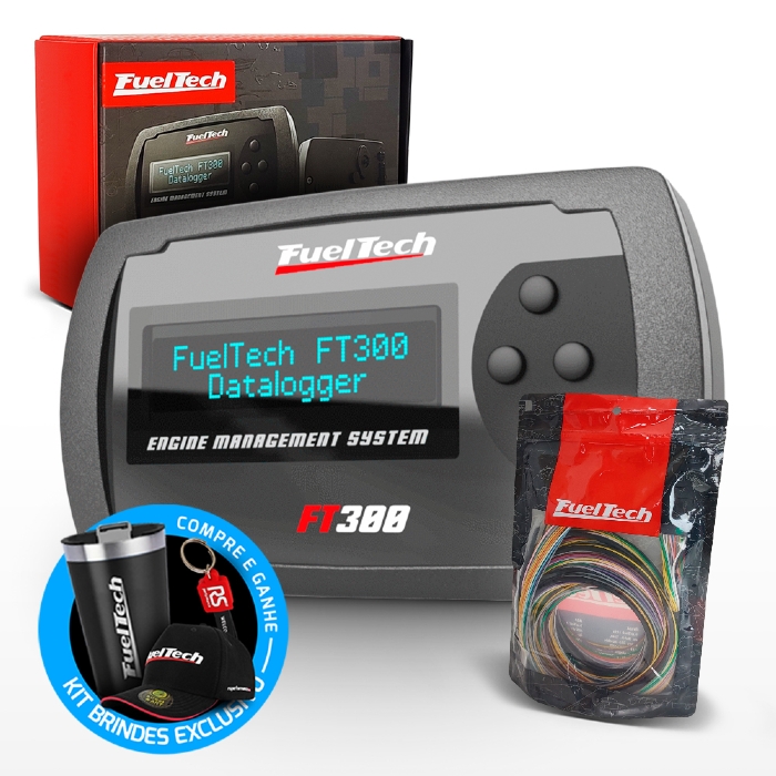 Módulo de Injeção Programável Fueltech Ft300 Com Chicote de Motor Dianteiro de 3 Metros