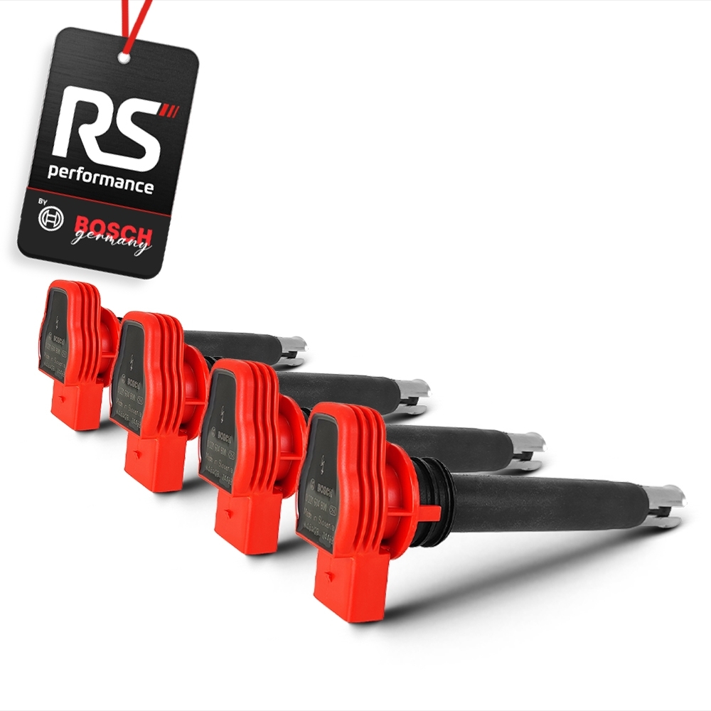 4 Bobinas De Ignição Red Bosch Audi R8 Original 221 604 800