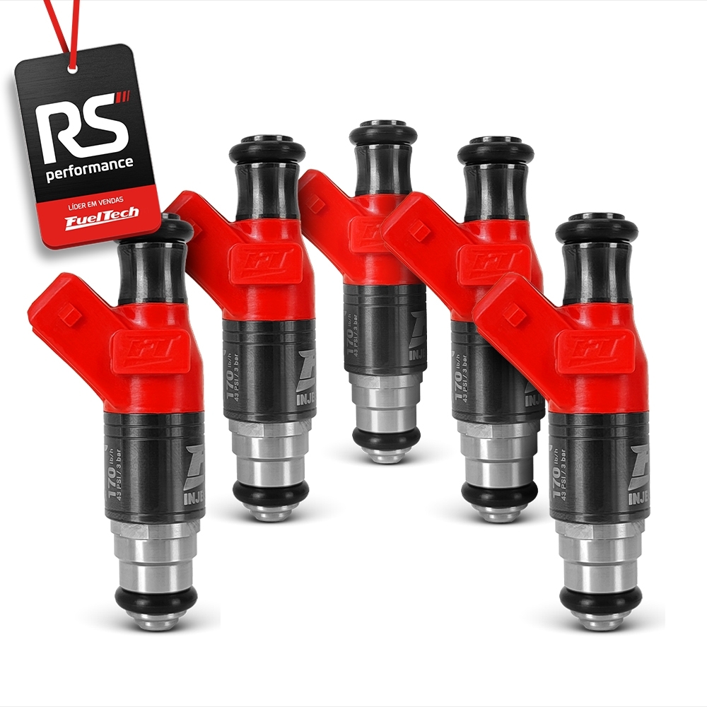 Kit 5 Bicos Injetores Alta Impedância Ft Injector - 170lbs/h