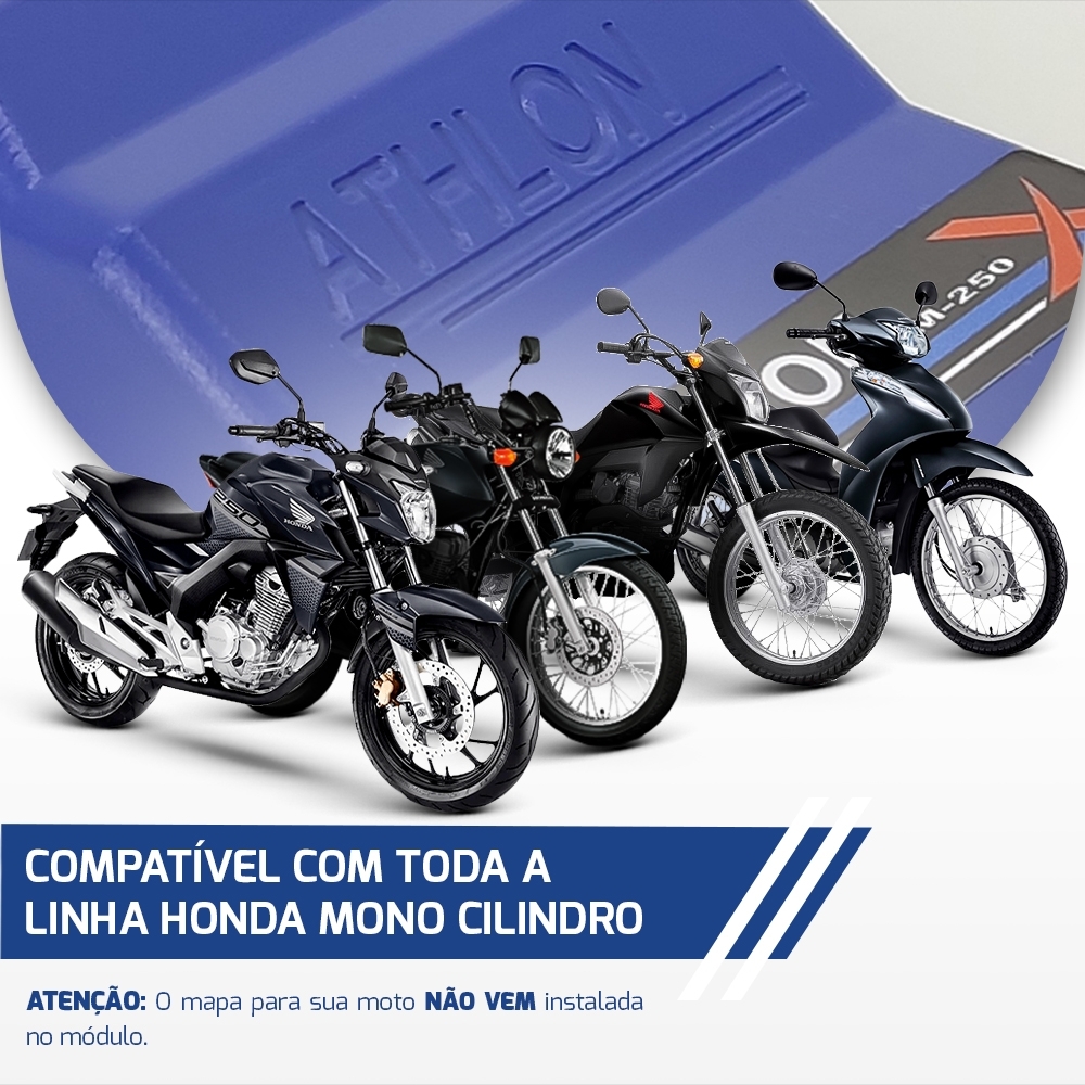 Módulo De Injeção Programável Athlon M250 P/ Motos Honda App