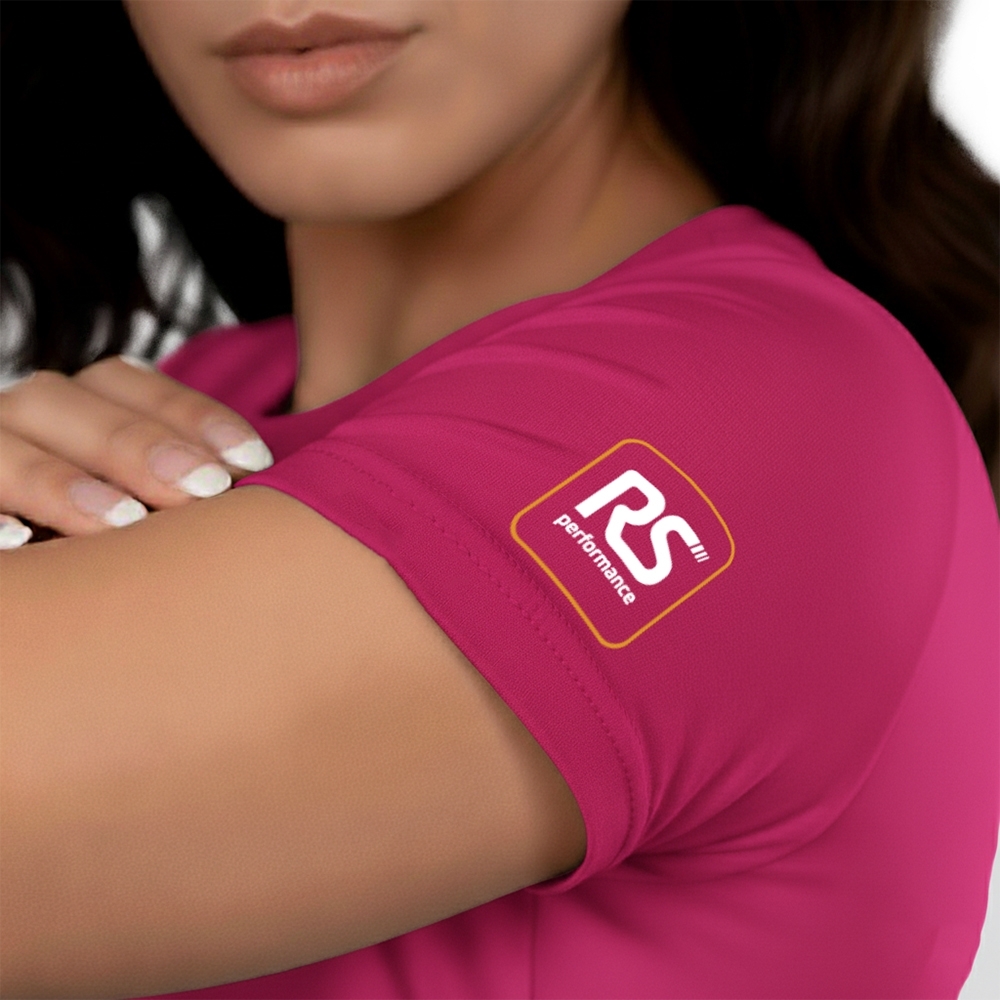 Camiseta Rs Performance Rosa Estampa Let's Race
