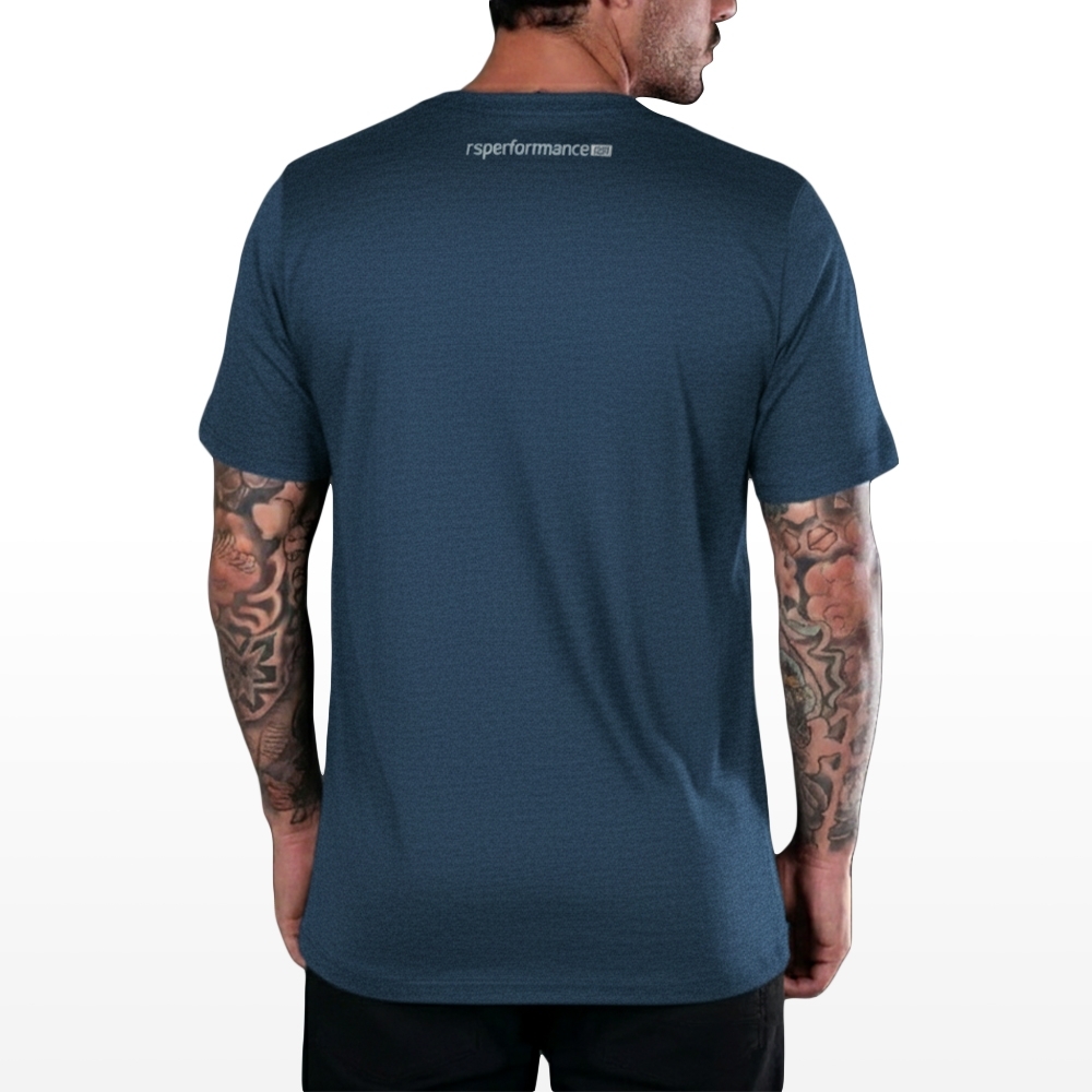 Camiseta Rs Performance Mescla Marinho Welcome Burnout