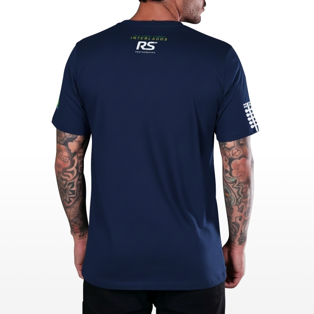 Camiseta Rs Performance Azul Estampa Interlagos