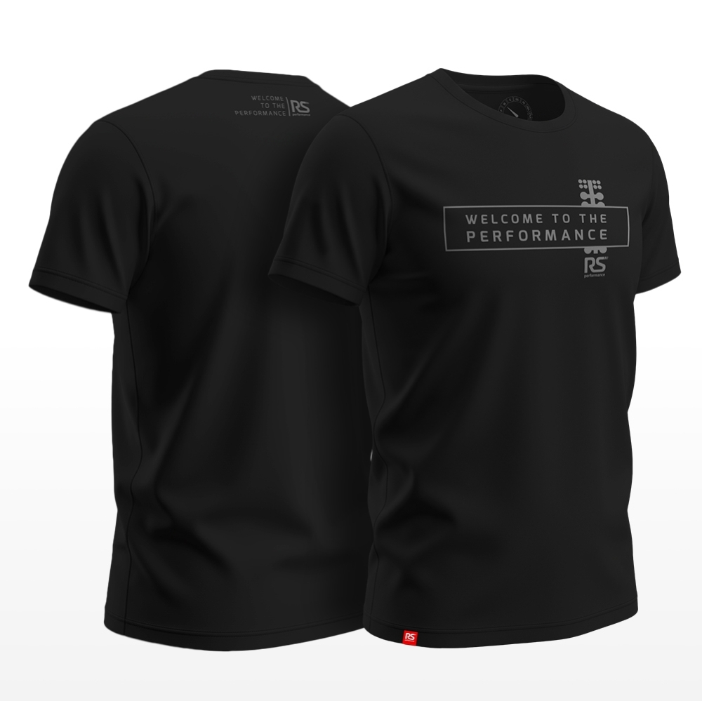 Camiseta Rs Performance Preta Estampa Sinaleira