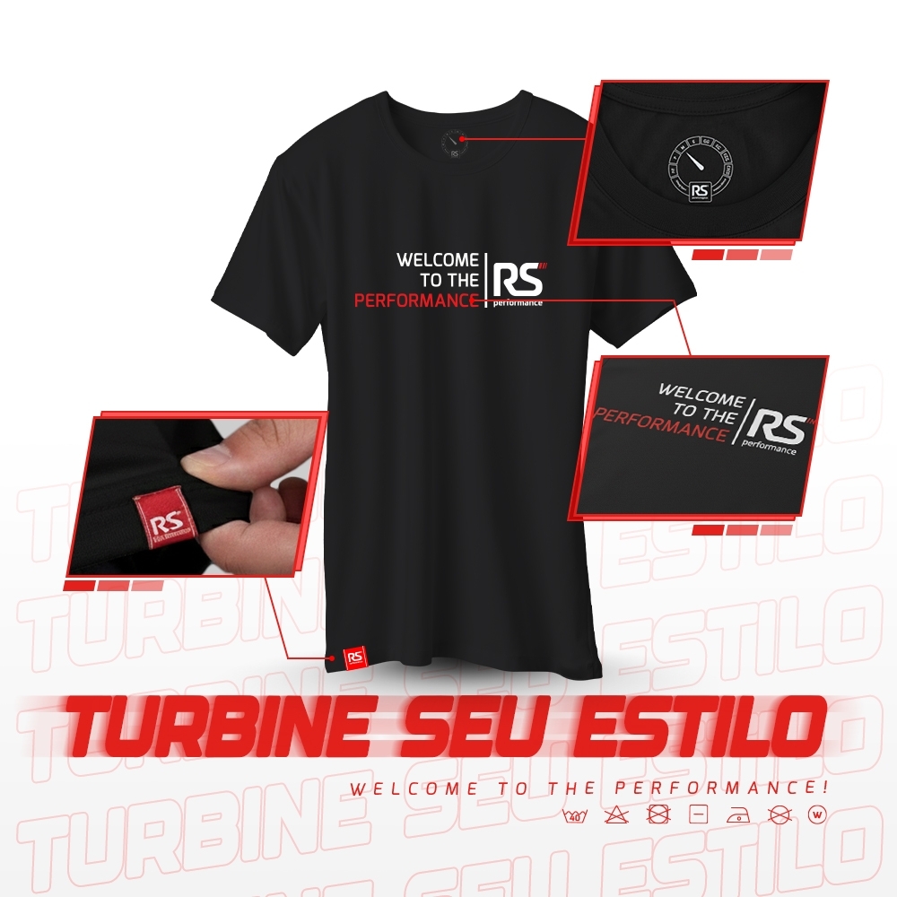 Camiseta Rs Performance Preta Welcome To The Performance