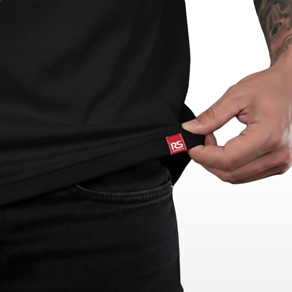 Camiseta Rs Performance Preta/Laranja Estampa Velopark