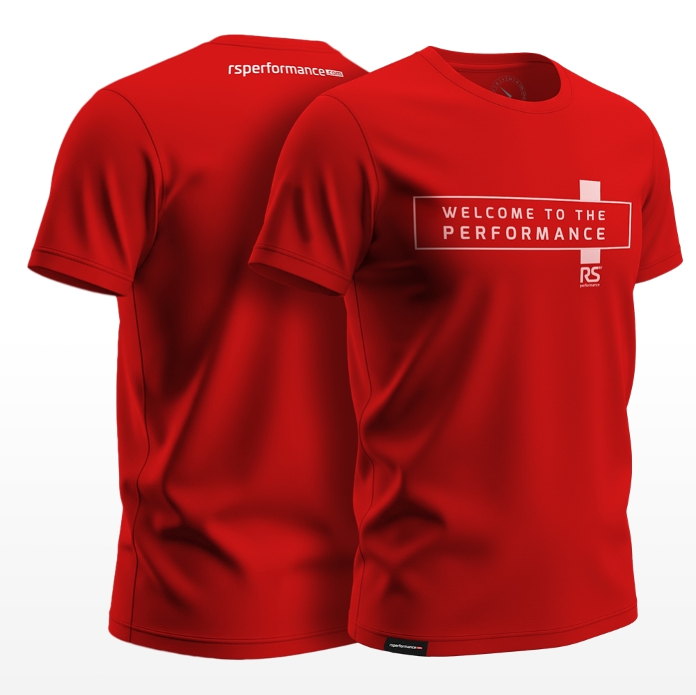 Camiseta Rs Performance Vermelha Estampa Welcome Pista