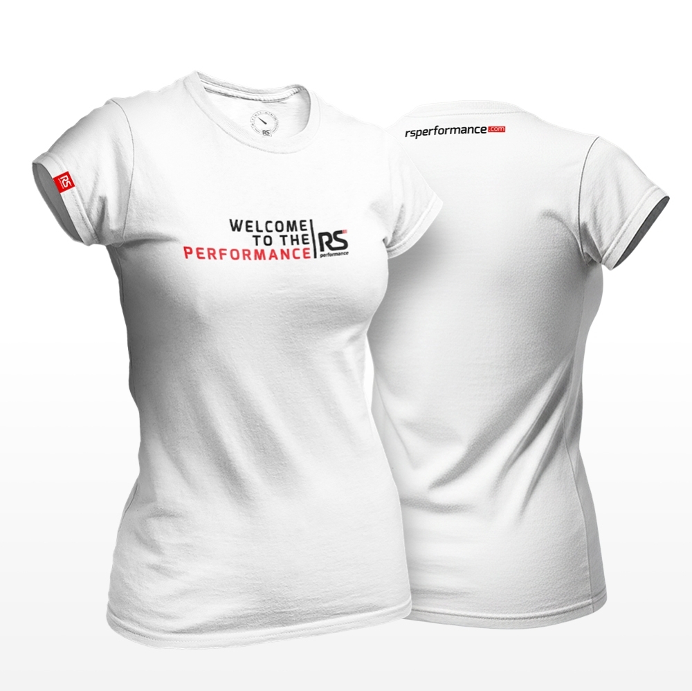 Camiseta Rs Performance Branca Feminina Estampa Welcome