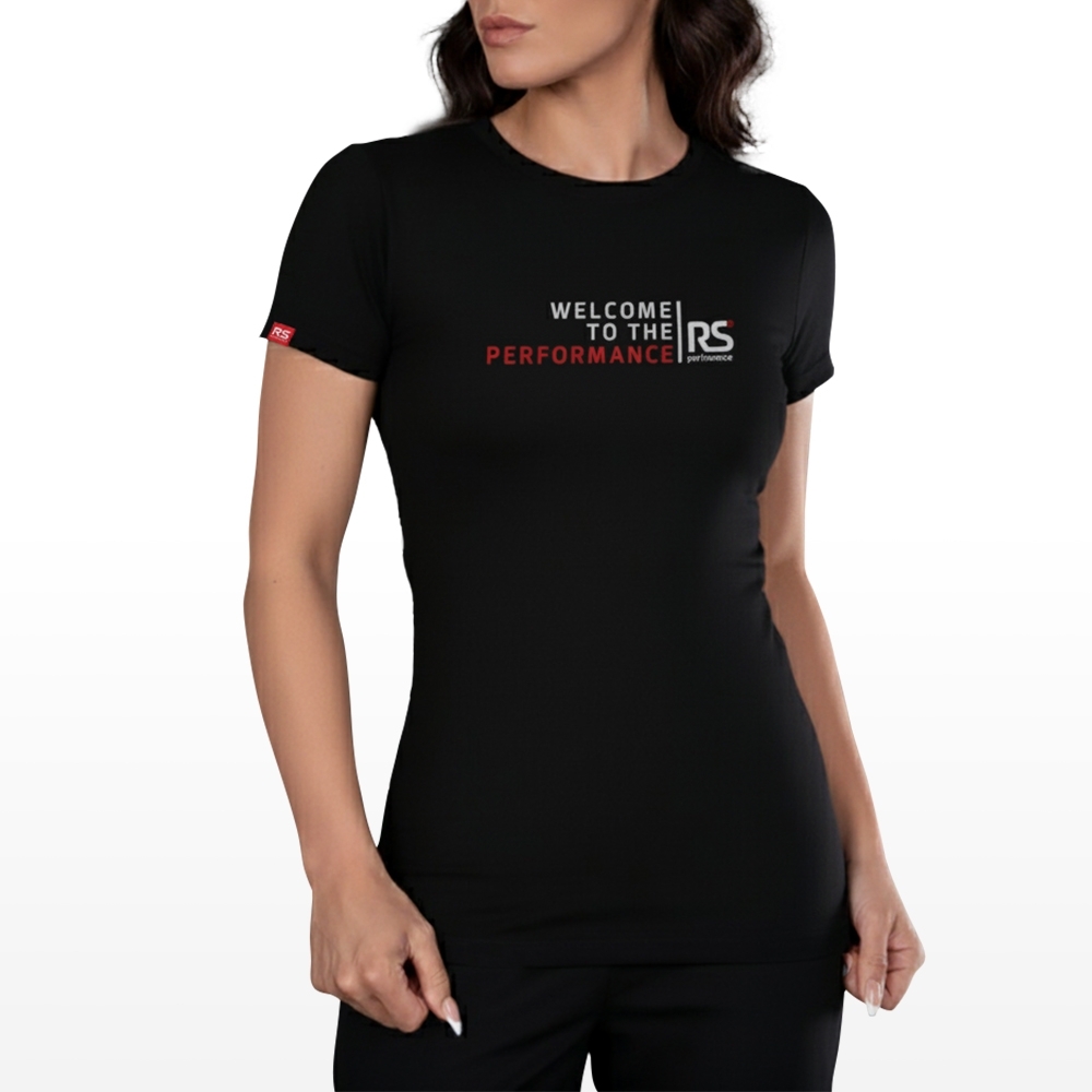 Camiseta Rs Performance Preta Feminina Relevo Welcome