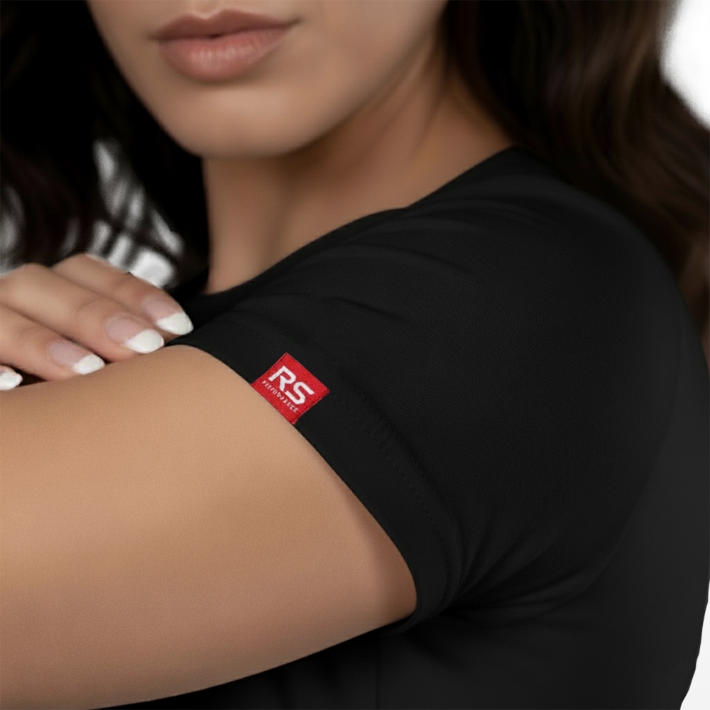 Camiseta Rs Performance Preta Feminina Welcome Burnout