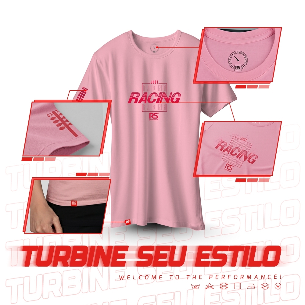 Camiseta Rs Performance Feminina Estampa Just Racing