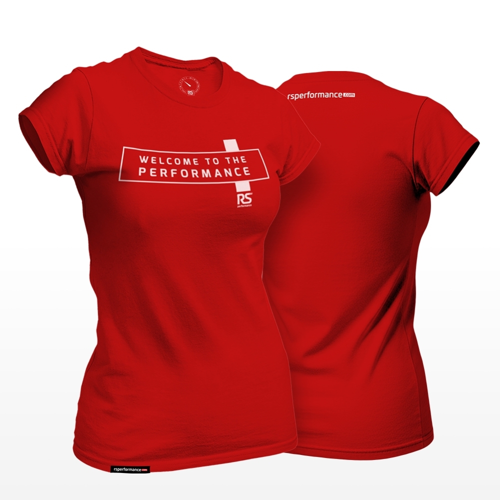 Camiseta Rs Performance Vermelha Feminina Welcome Pista