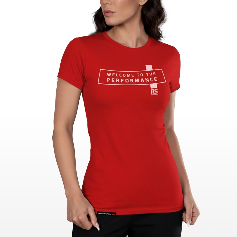 Camiseta Rs Performance Vermelha Feminina Welcome Pista