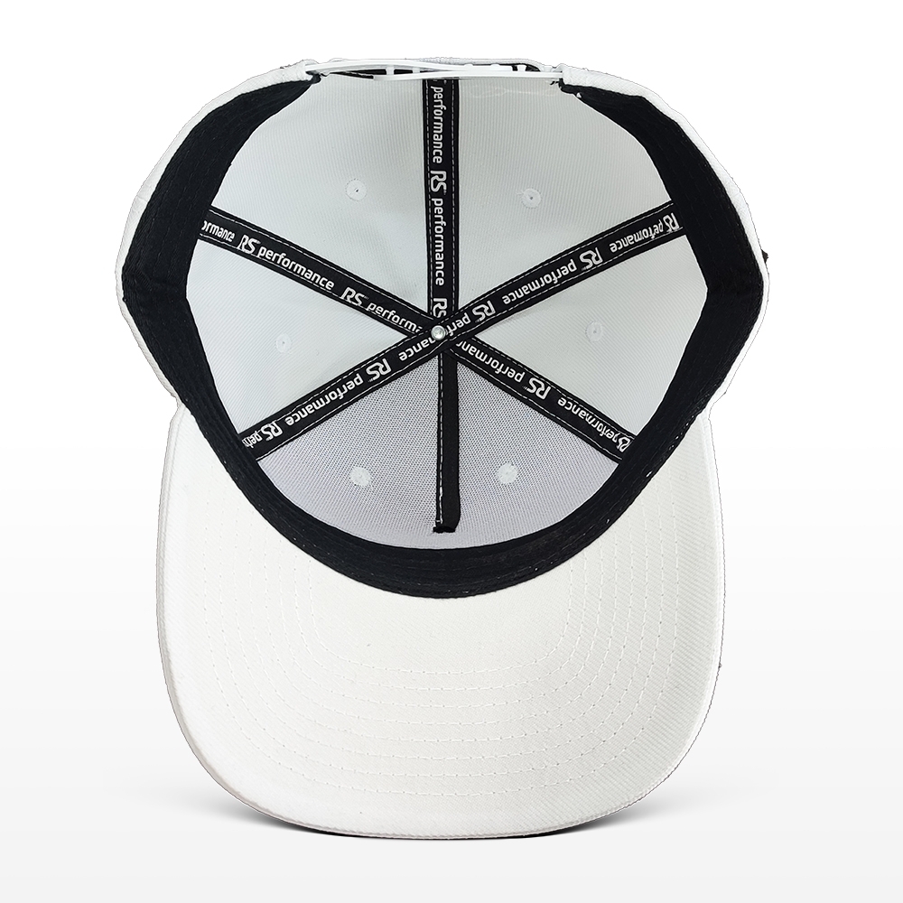 Boné Rs Performance Branco Aba Curva Detalhes Preto