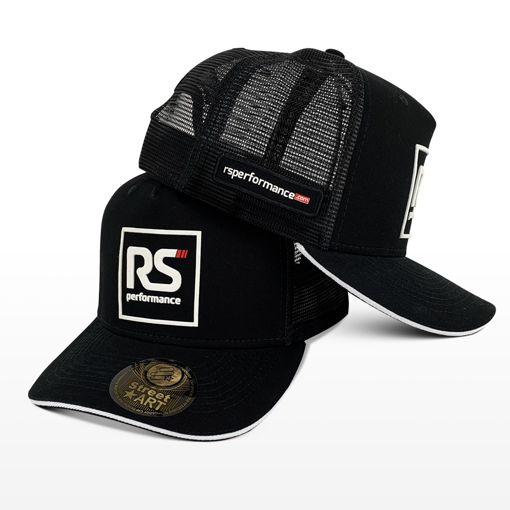 Boné Rs Performance Preto Branco Trucker Masculino