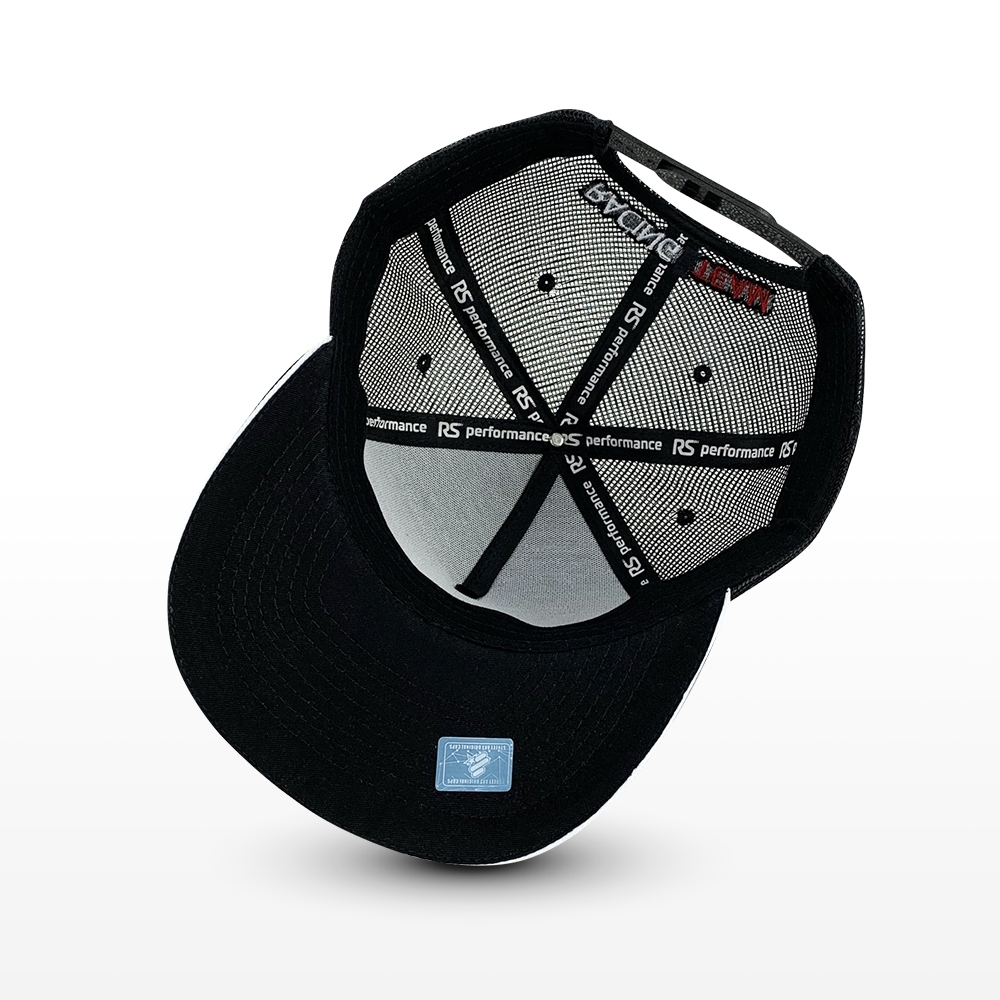 Boné Rs Performance Preto Branco Trucker Masculino