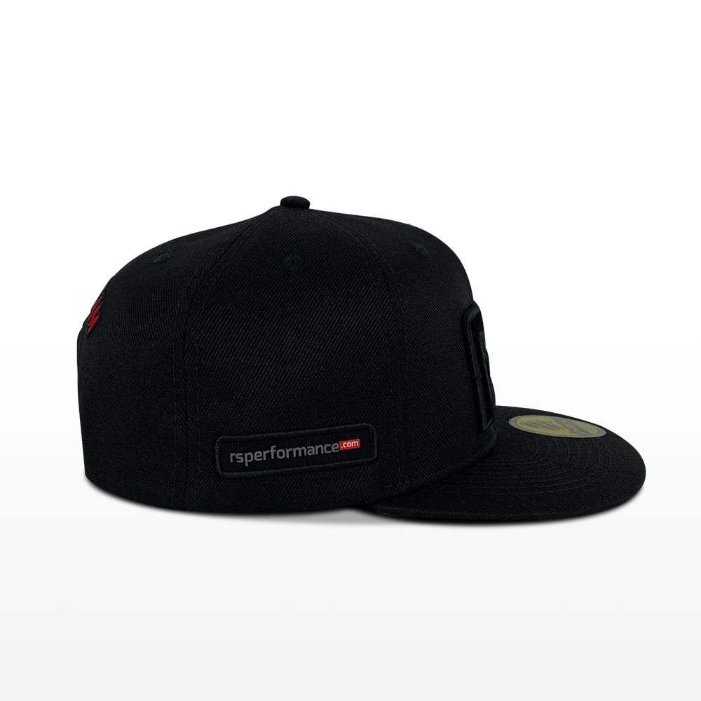 Boné Rs Performance Preto 6 Gomos Aba Reta Aplique