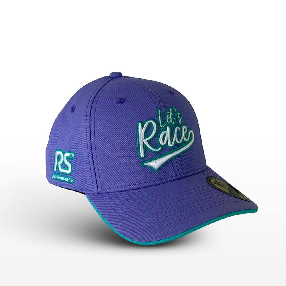 Boné Rs Performance Lilás Verde 6 Gomos Aba Curva