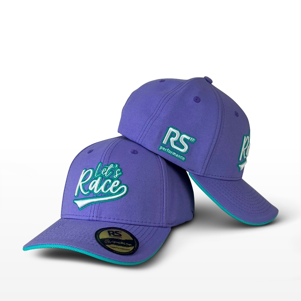Boné Rs Performance Lilás Verde 6 Gomos Aba Curva