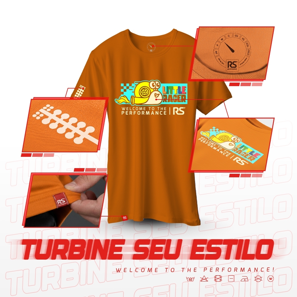 Camiseta Rs Performance Infantil Estampa Little Racer