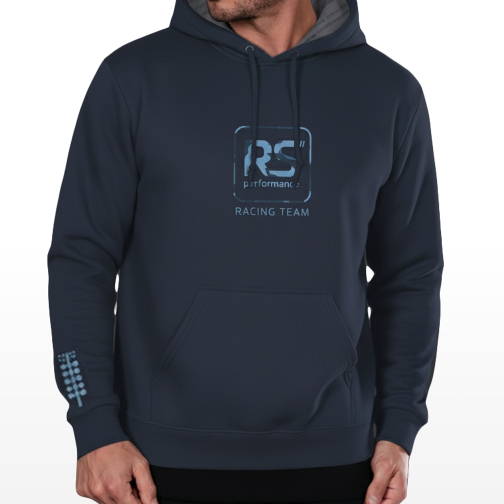 Moletom Capuz RS Performance Azul Marinho Especial Com Detalhes Militar
