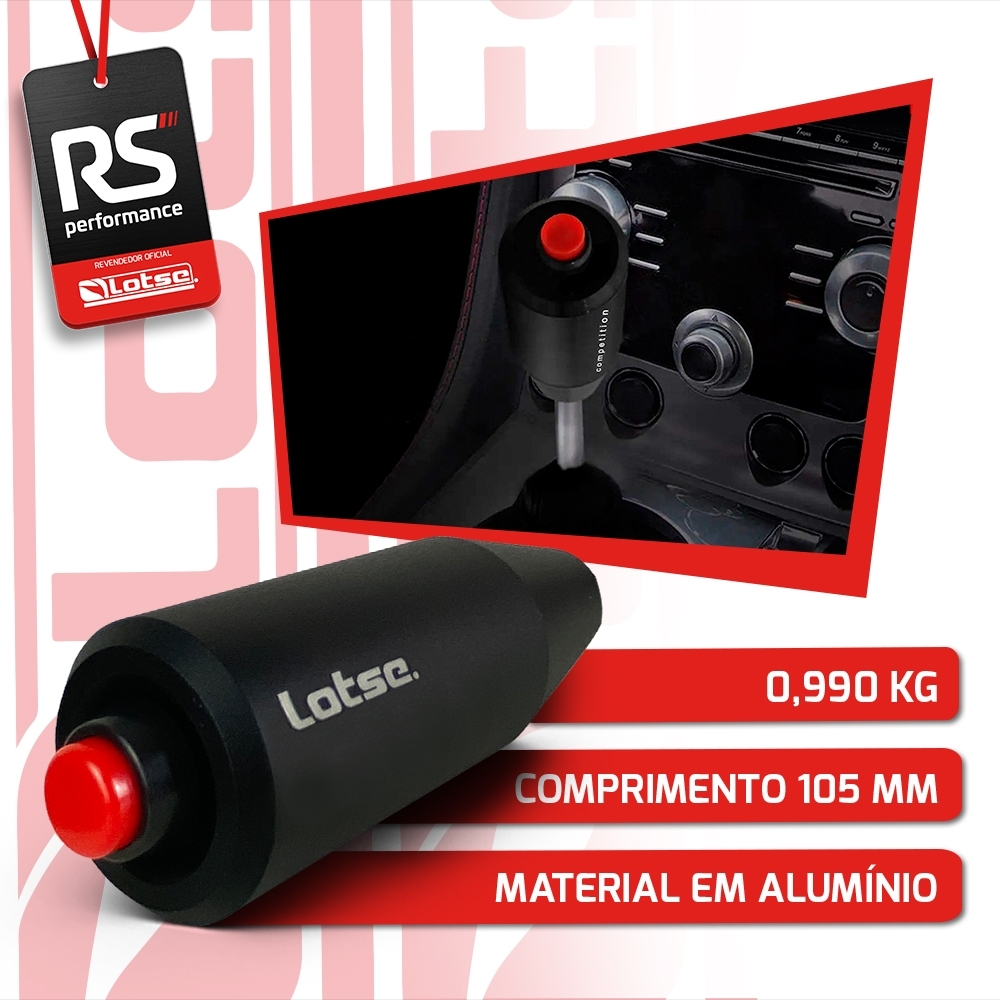 MANOPLA COMPETITION - PRETO C/ BOTAO(ROSCA M12 PADRAO VW)