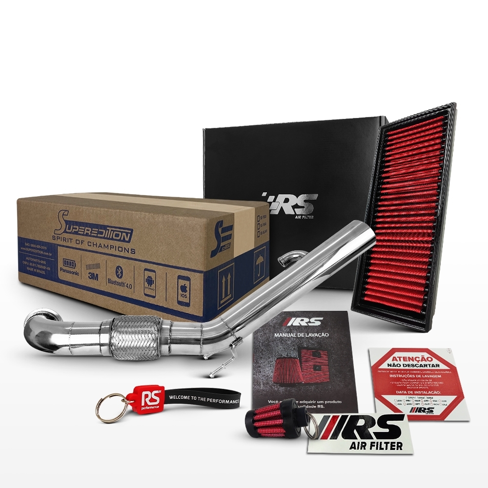 Kit Stage 2 RS Downpipe + Filtro Jetta/Fusca TSI 2.0T 211cv