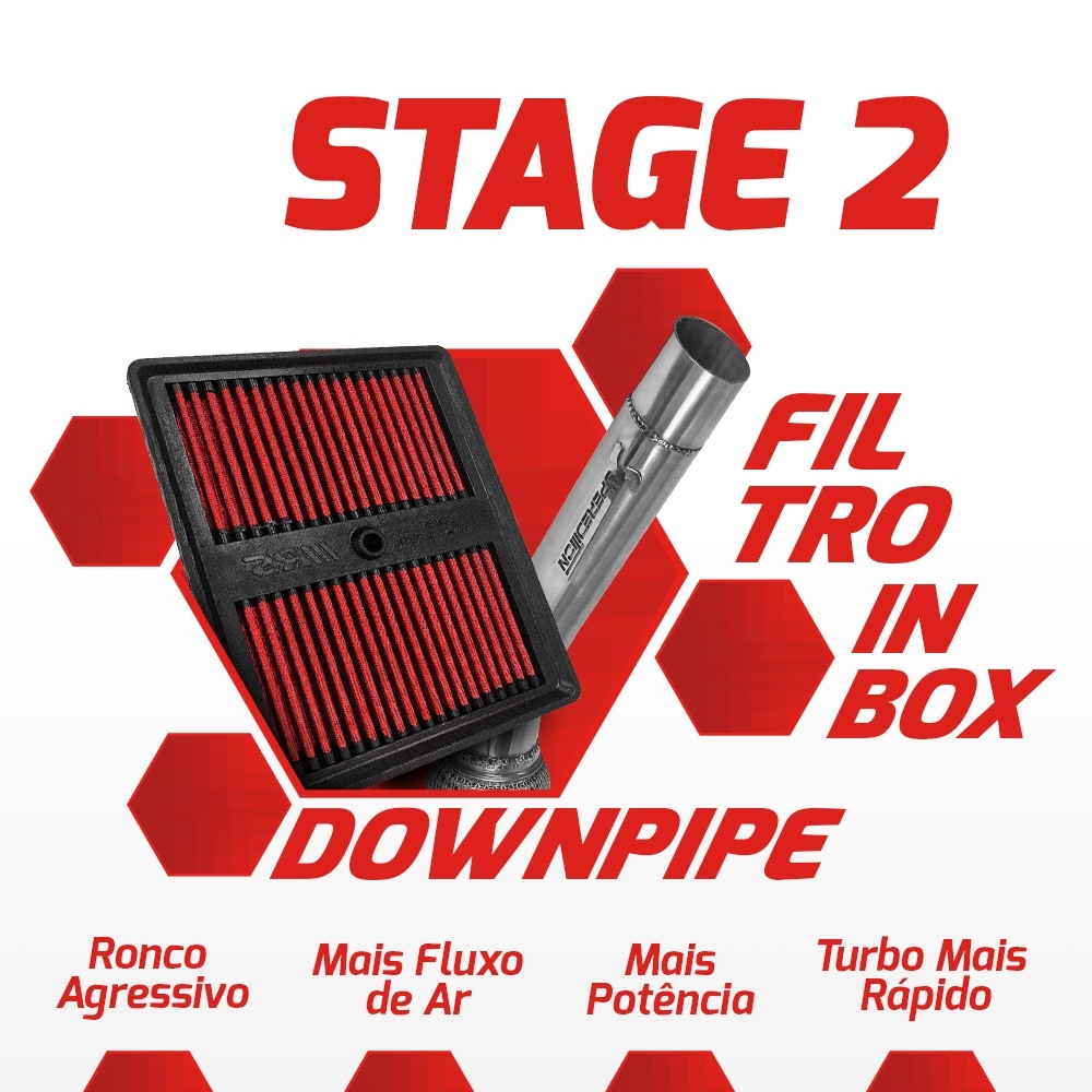 Kit Stage 2 RS Downpipe + Filtro Vw Up TSI 1.0T 105cv