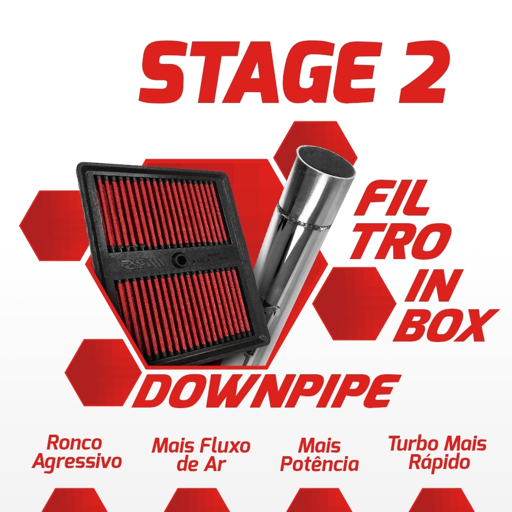 Kit Stage 2 RS Downpipe + Filtro VW 1.0 TSI 128cv Plug Play