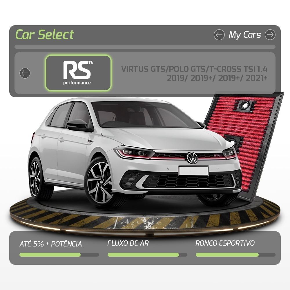 Kit Stage 2 RS Downpipe Filtro Polo Virtus Tcross 1.4 150cv