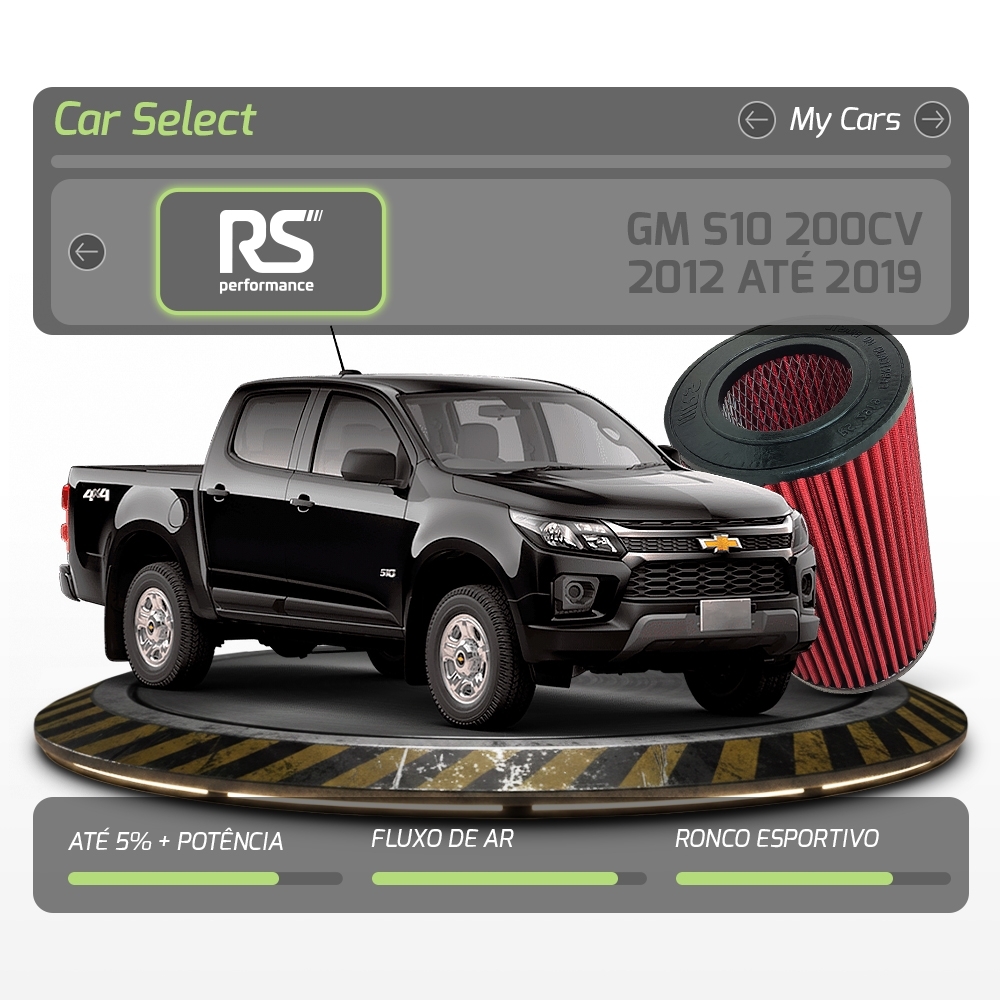 Kit Stage 2 RS Downpipe + Filtro GM S10 2.8T 200cv 2012-19