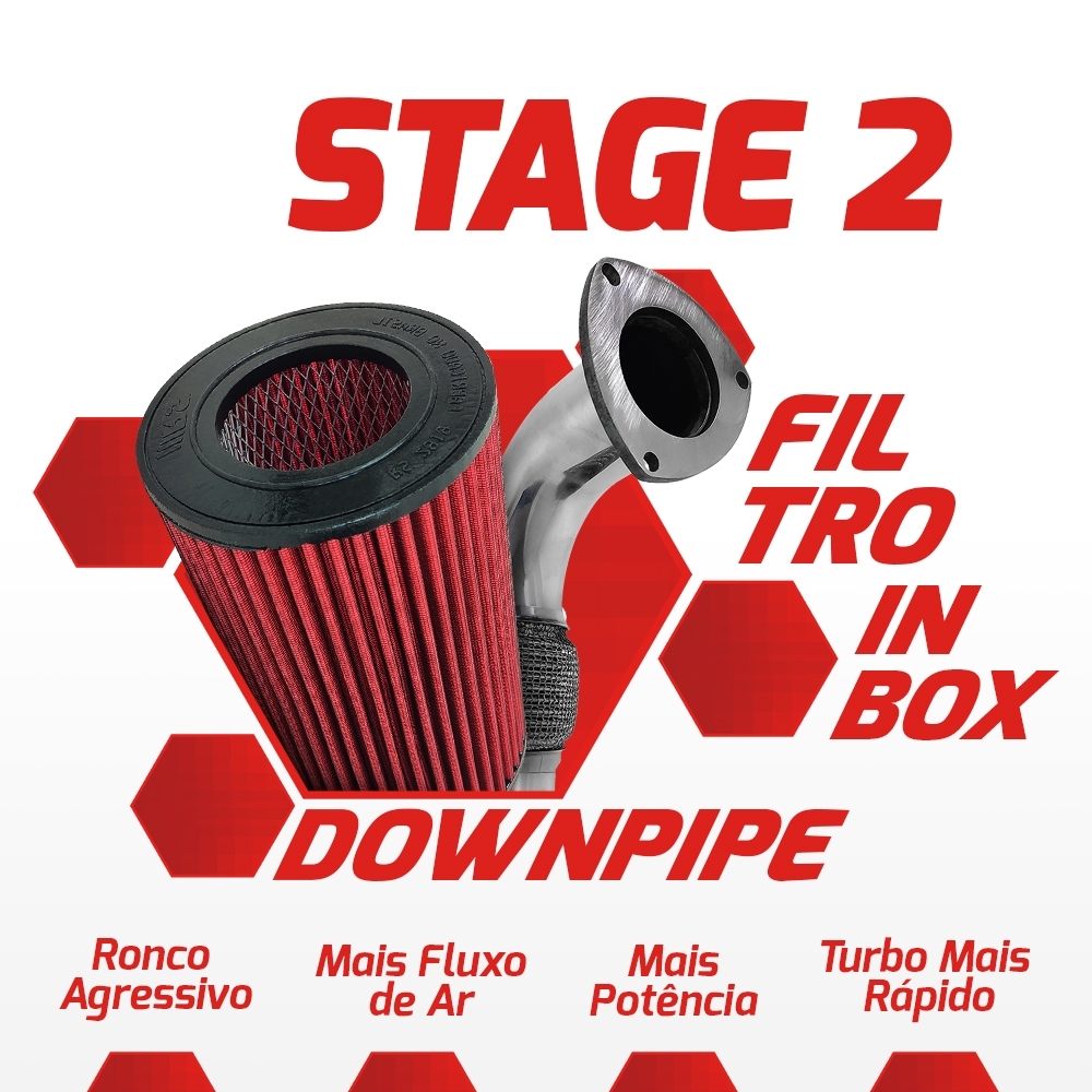 Kit Stage 2 RS Downpipe + Filtro GM S10 2.8T 200cv 2012-19