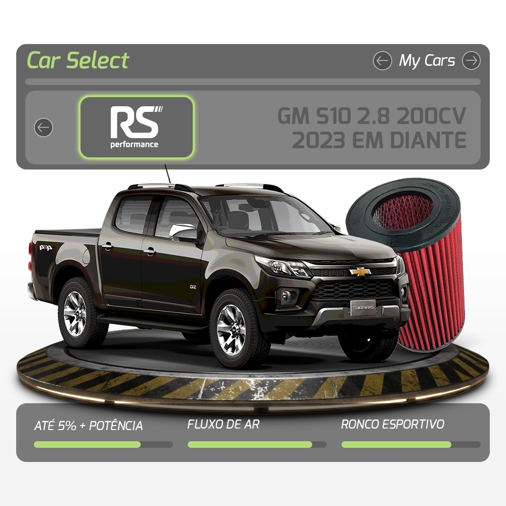 Kit Stage 2 RS Downpipe + Filtro GM S10 2.8T 200cv 2023+