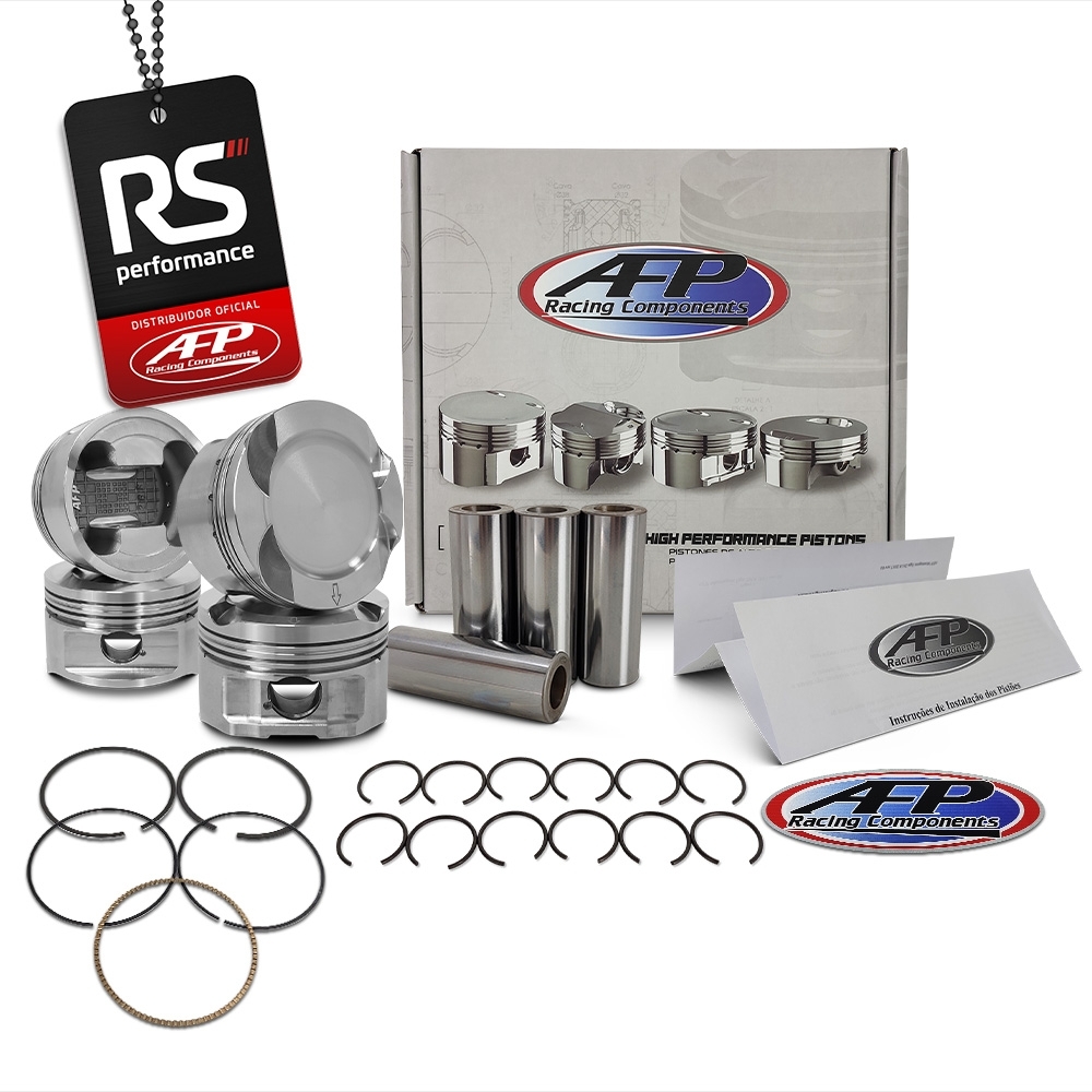 Kit 4 Pistão Renault Sandero RS 2.0T 16V Côncavo C/ Cavas