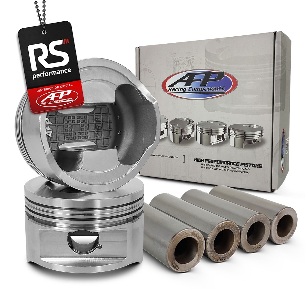 Kit 4 Pistão Renault Sandero RS 2.0T 16V Côncavo C/ Cavas
