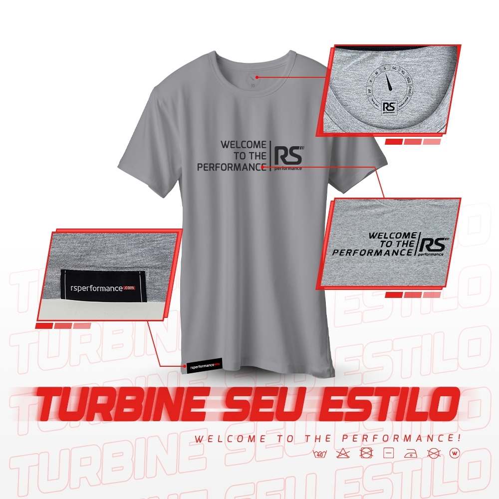 Camiseta Rs Performance Cinza Welcome To The Performance
