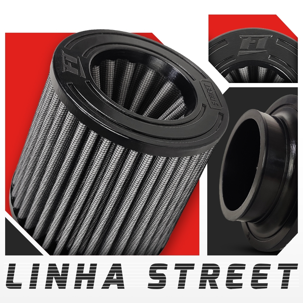 Filtro De Ar Conico Fueltech Street Duplo Fluxo 2,5Pol 140mm