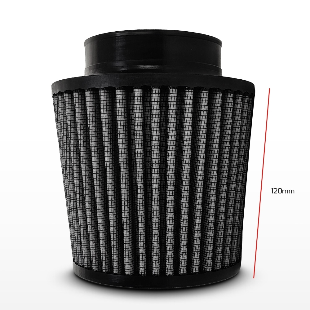 Filtro De Ar Conico Fueltech Street Duplo Fluxo 3Pol E 120Mm