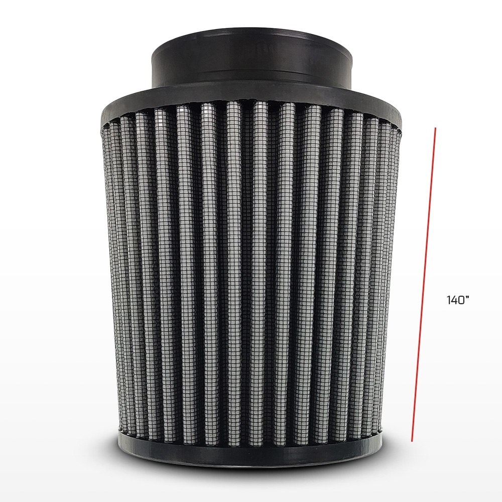 Filtro De Ar Conico Fueltech Street Duplo Fluxo 3Pol E 140mm
