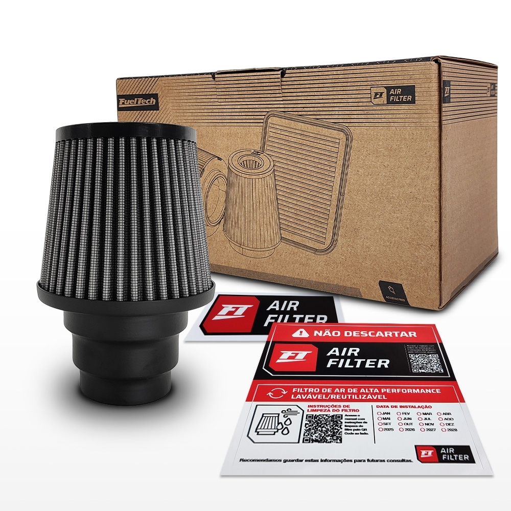 Filtro De Ar Conico Fueltech Street Multi Mono Fluxo 100mm