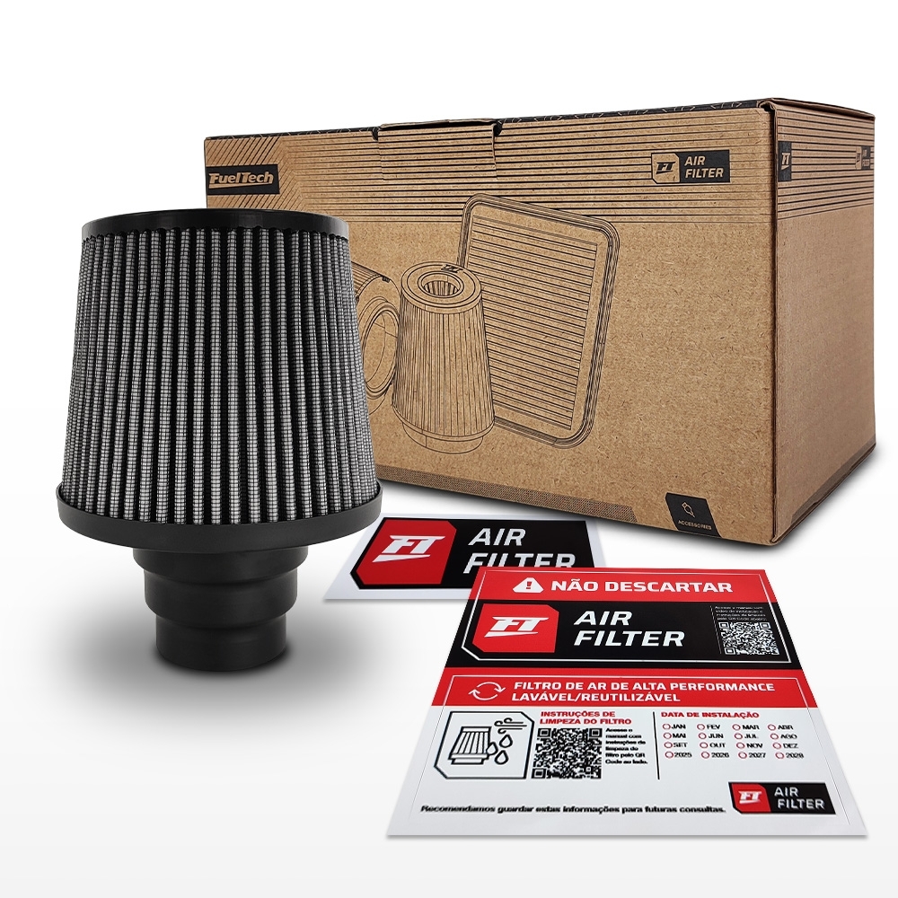 Filtro De Ar Conico Fueltech Street Multi Duplo Fluxo 120mm