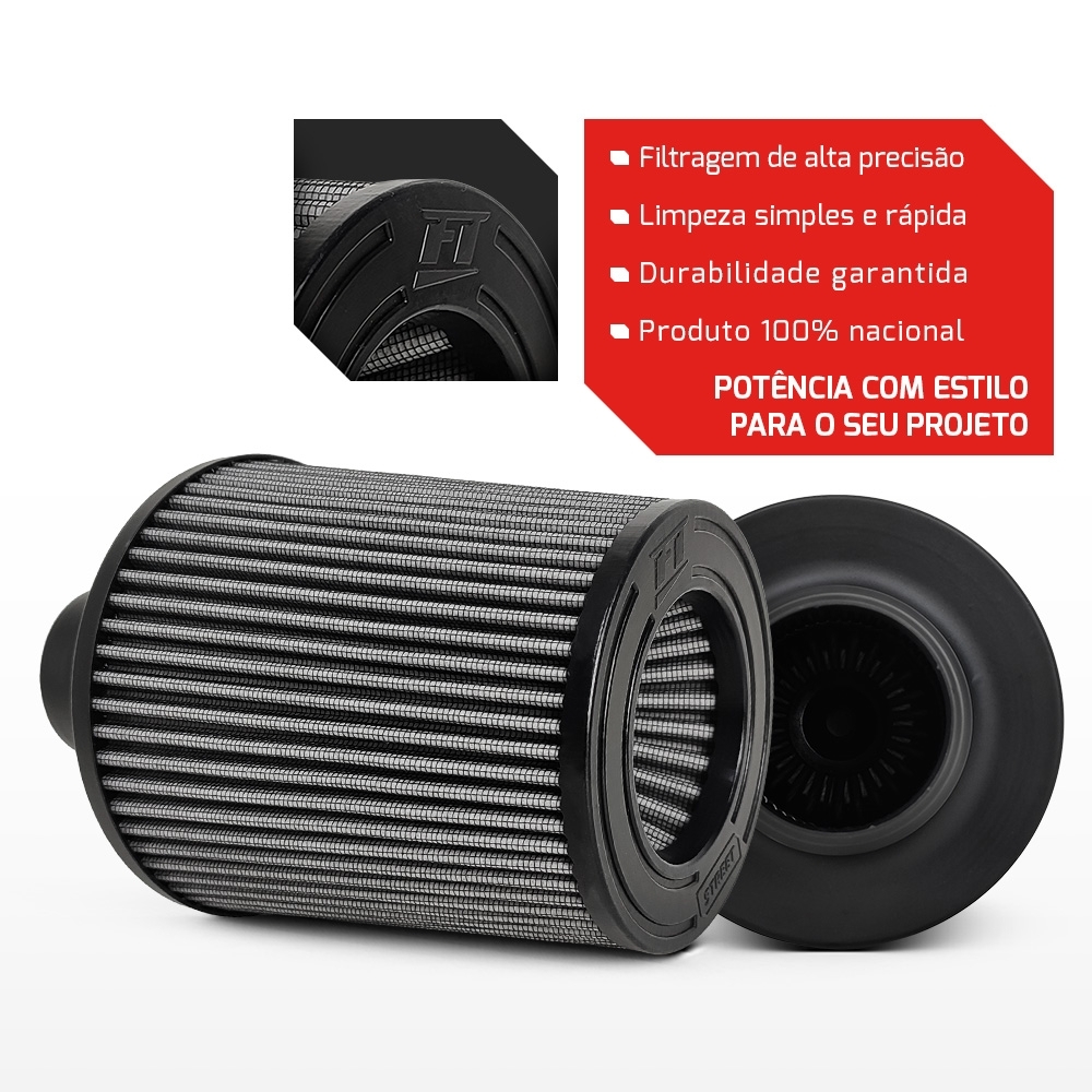 Filtro De Ar Conico Fueltech Street Multi Duplo Fluxo 150mm
