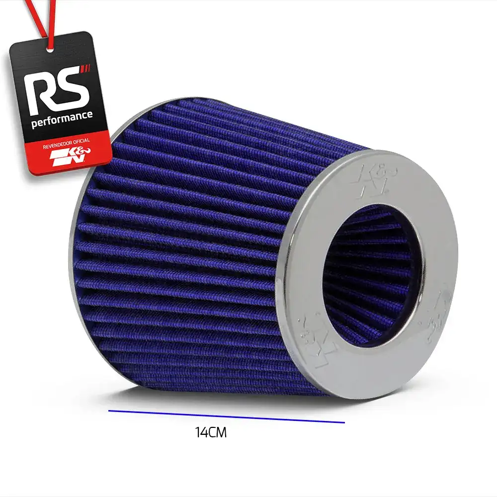 Filtro Ar Esportivo K&n Universal Duplo Fluxo 3 / 3,5/ 4 Pol