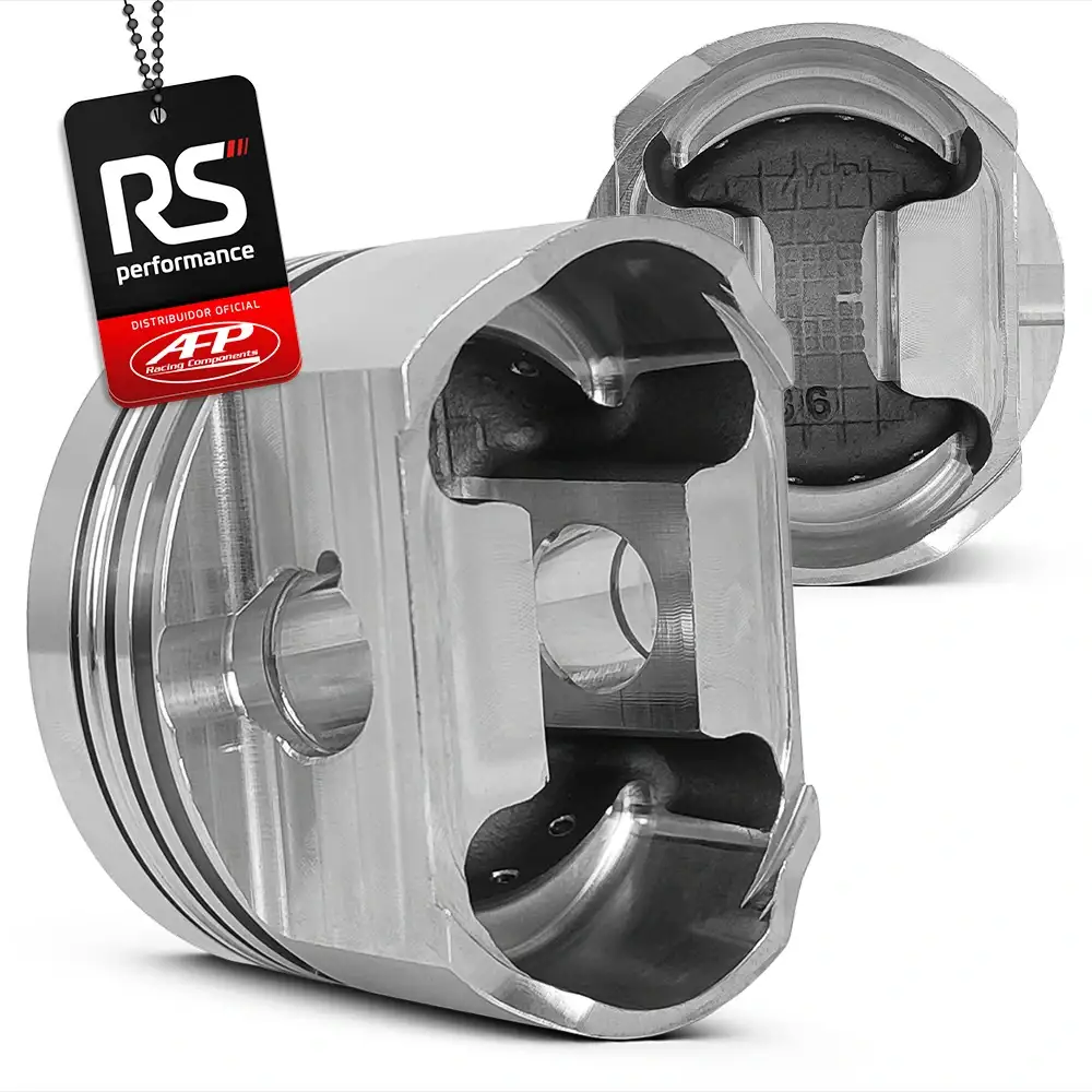 Kit 4 Pistão Forjado Côncavo Vw EA111 1.6T + Pinos + Anéis