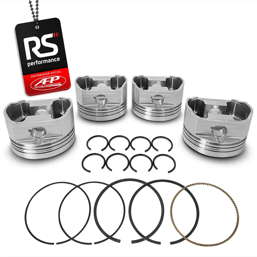 Kit 4 Pistão Forjado Côncavo Vw EA111 1.6T + Pinos + Anéis